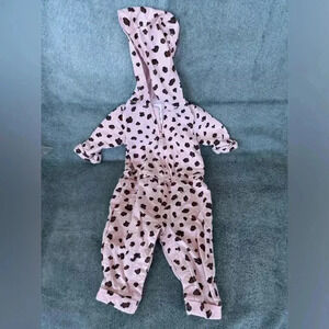Carter’s Jumpsuit Pink and Cheetah Print 6m